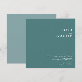 Dusty Boho | Invitación a las plazas verde y azul