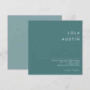 Dusty Boho   Invitación a las plazas verde y azul