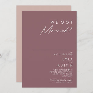 Dusty Boho Invitación de consumo púrpura y Rosa