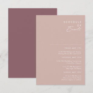 Dusty Boho   Programa de eventos Rosa y púrpura