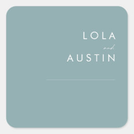 Dusty Boho | Sellos para sobres Bodas azules