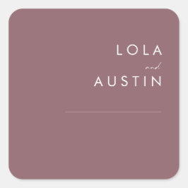 Dusty Boho | Sellos para sobres de Boda morado