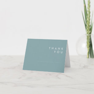 Dusty Boho Tarjeta de agradecimiento azul y verd