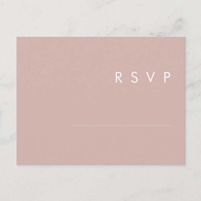 Dusty Boho | Tarjeta RSVP de selección de menú Ros (Anverso)