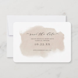 Dusty Champagne Watercolor Photo Save the Date