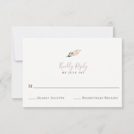 Dusty Mauve Pampas Boda de Grass Wedding Tarjeta R