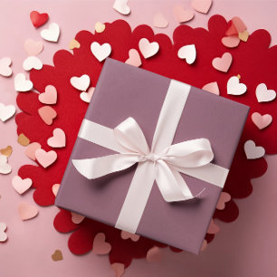 Dusty Mauve - Rollo de papel envuelto rosado