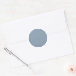 Dusty Periwinkle Blue Classic Round Pegatina