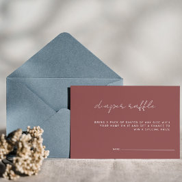 Dusty Pink Minimalismo pañales rifa bebé Ducha