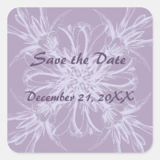 Dusty Purple Save the Date Pegatinas