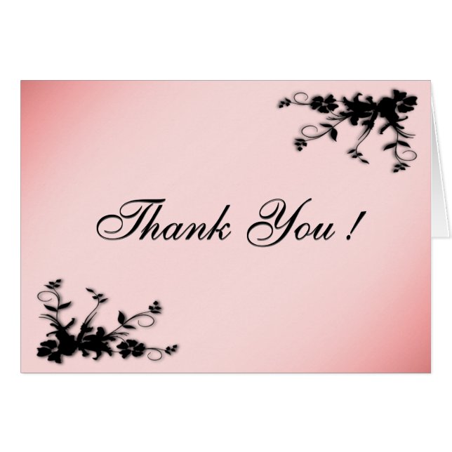 Dusty Rosa Blank Gracias Cartas (Anverso (Horizontal))