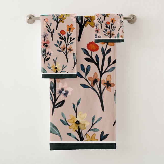 Dusty Rosa Boho Floral acuarela (In situ)