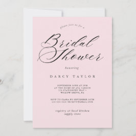 Dusty Rosa Bridal Shower Invitación