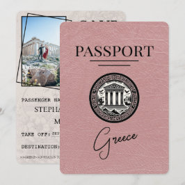 Dusty Rosa de pasaporte de Grecia salva la tarjeta