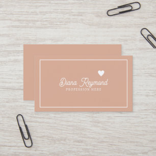 Dusty Rosa elegante tarjeta de visita para mujer