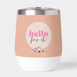 Dusty Rosa floral "hola 4-oh" retro
