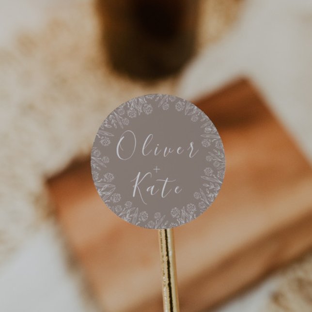 Dusty Rosa Floral | Sello para sobres de Boda de g (Subido por el creador)