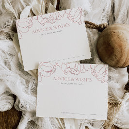 Dusty Rosa Peony Garden Bridal Ducha Tarjeta de Co