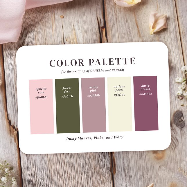 Dusty tarjeta color rosa malva marfil Boda (Say "I DO" to a wedding color palette that is romantic, elegant, and vintage inspired.
)
