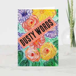 Dusty Words Tarjeta de felicitación doblada