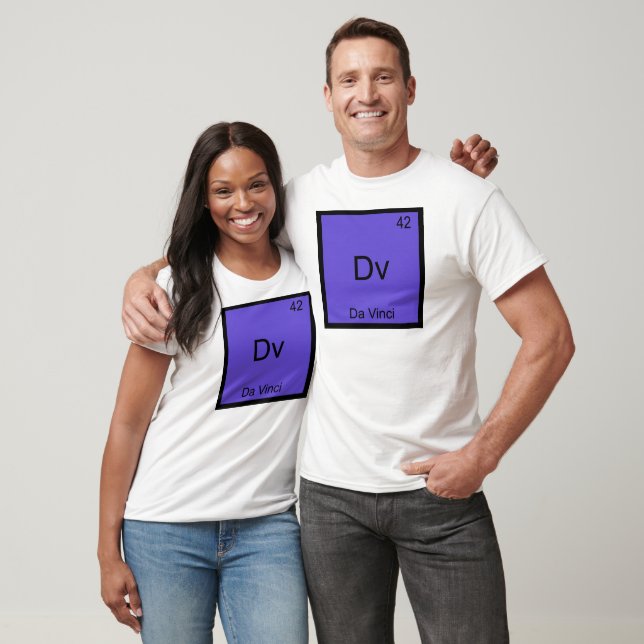 Dv - Da Vinci Camiseta de símbolo de elemento de q (Unisexo)
