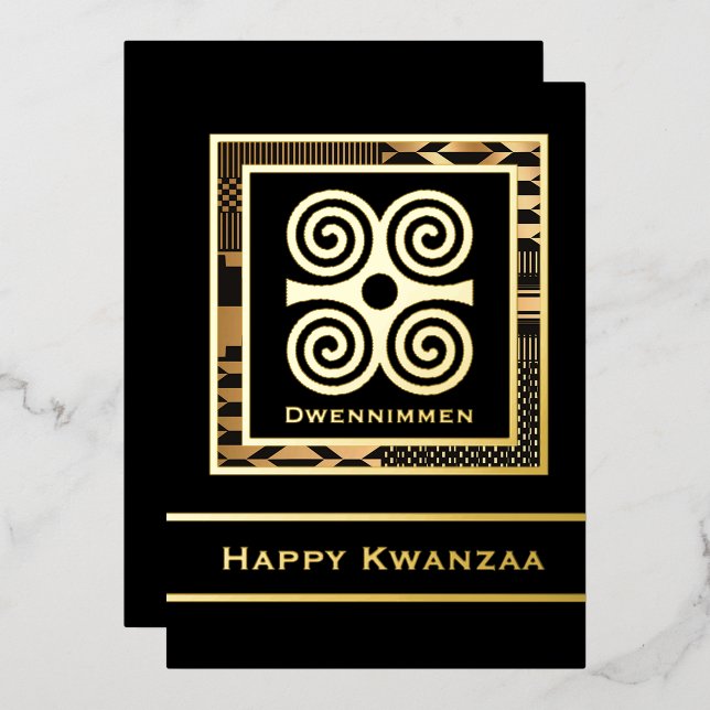 Dwennimmen Feliz Tarjeta Kwanzaa (Anverso/Reverso)