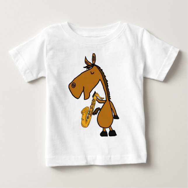 DY- Caballo Guay y camiseta saxofónica (Anverso)