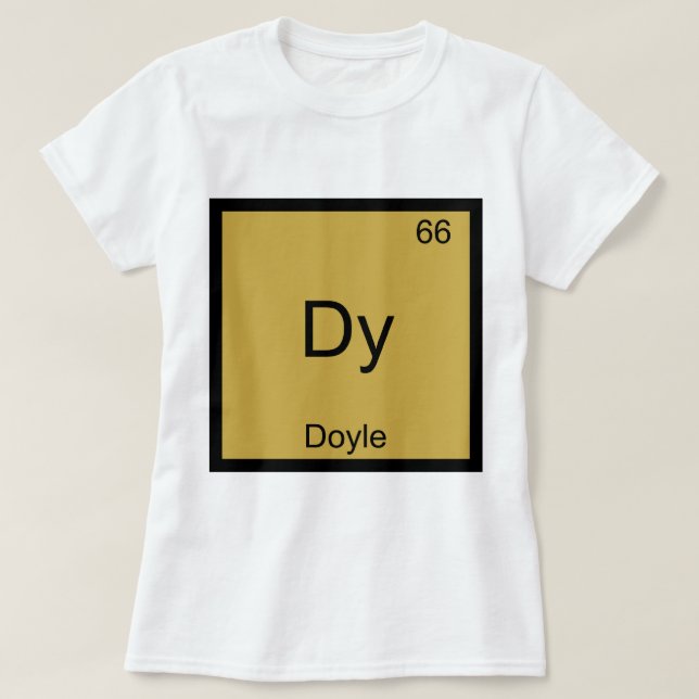 Dy - Doyle Camiseta divertida con símbolo de eleme (Diseño del anverso)