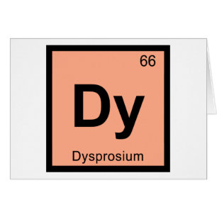 Dy - Química del Disprosio Símbolo de la Tabla Per