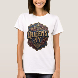 Dynamic Gold QUEENS NY Camiseta Personalizada