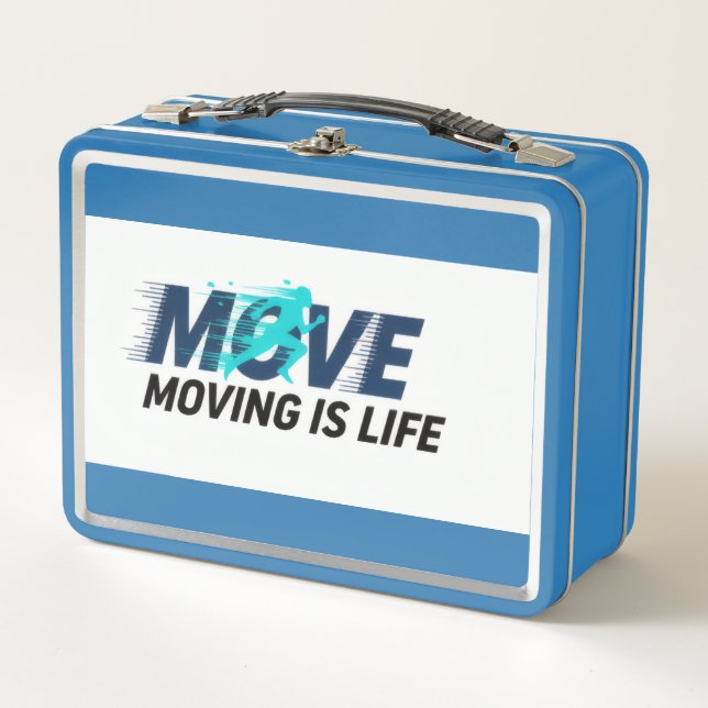 Dynamic logo with runner silhouette and text Move  (Anverso)