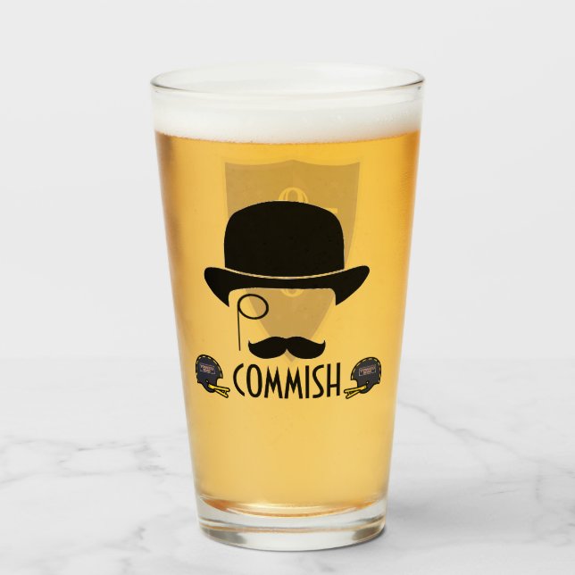 Dynasty Gents FF Commish Logo Pint Glass (Reverso (lleno))