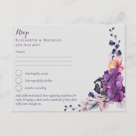 Dynasty RSVP MENU Morple Ginger Floral Boda