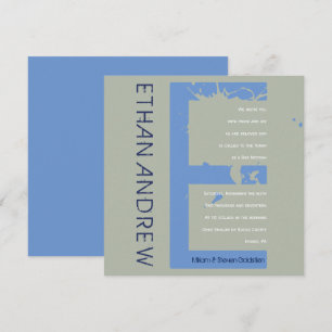 E Colección inicial Bar Bat Mitzvah Invitación
