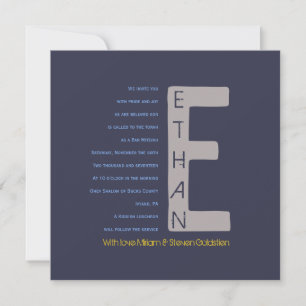 E Colección inicial Bar Mitzvah Invitación