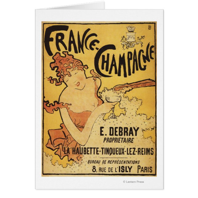 E. Debray Champagne Poster de publicidad (Frente)