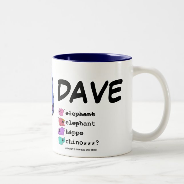 ¿e.e.h.r…? Taza derecha de Dave (Derecha)
