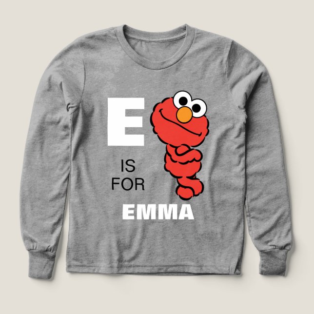 E es para Elmo | Agrega tu nombre (Diseño frontal)