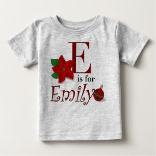 E es para Emily, la primera camiseta navideña de b