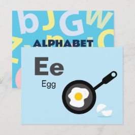 E es para Huevo - Tarjeta Flash Alphabet