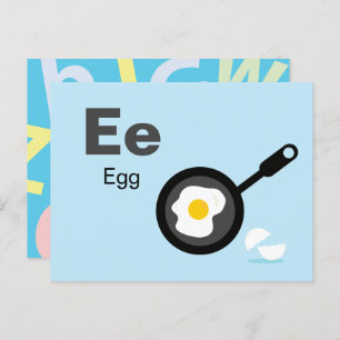 E es para Huevo - Tarjeta Flash Alphabet