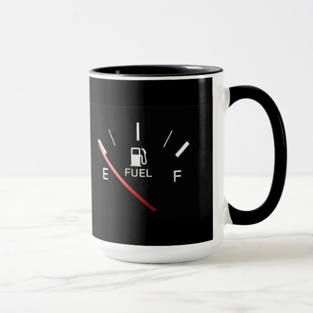 E está para la taza vacía (Derecha)