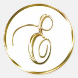 E Monograma Sobre De Oro O Sello Favorito Faux