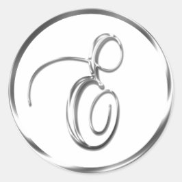 E Monograma Sobre Plata Faux O Sello Favorito