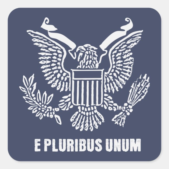 E Pluribus Unum - Pegatinas patrióticos (Anverso)