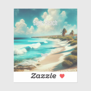 Eagle Beach Aruba Pegatina de vinilo de 3 pulgadas