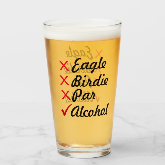 Eagle Birdie Par Alcohol Humor (Anverso (lleno))