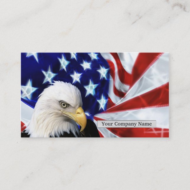 Eagle calvo americano y tarjetas de visita de la (Anverso)
