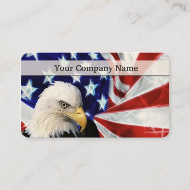 Eagle calvo americano y tarjetas de visita de la (Anverso)