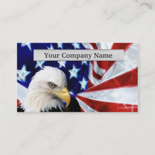 Eagle calvo americano y tarjetas de visita de la